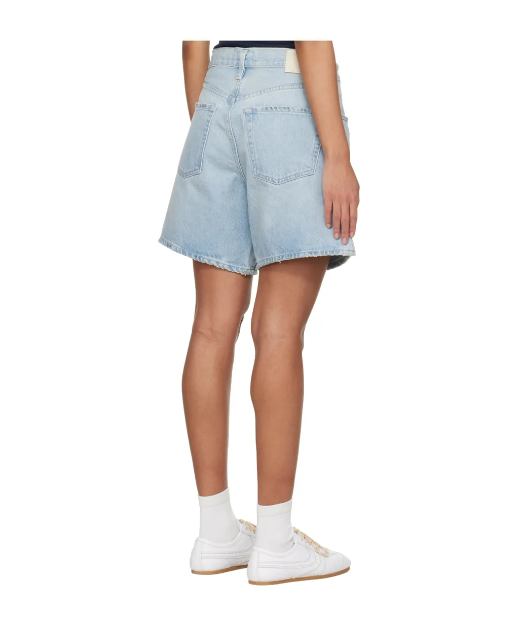 Drawstring Denim Shorts