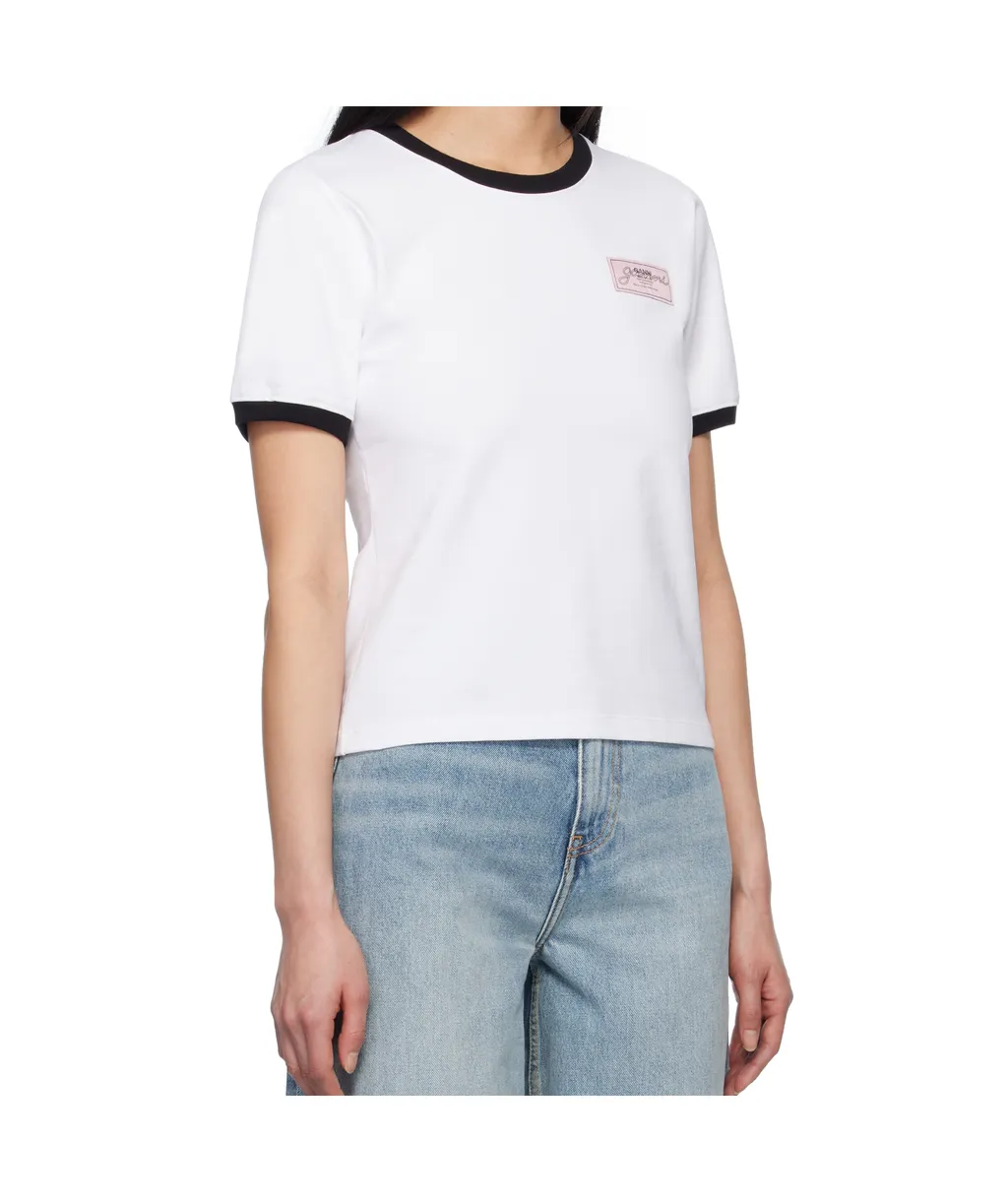 Ganni T-Shirts And Polos White