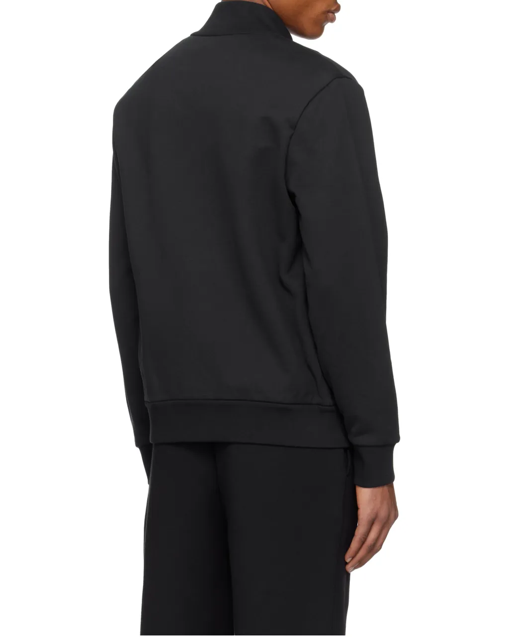 Tricolor-Trimmed Cotton Zip-Up Sweatshirt