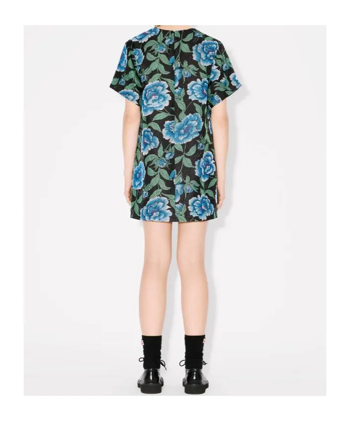 Kenzo Peonies Floral Pattern T-Shirt Dress