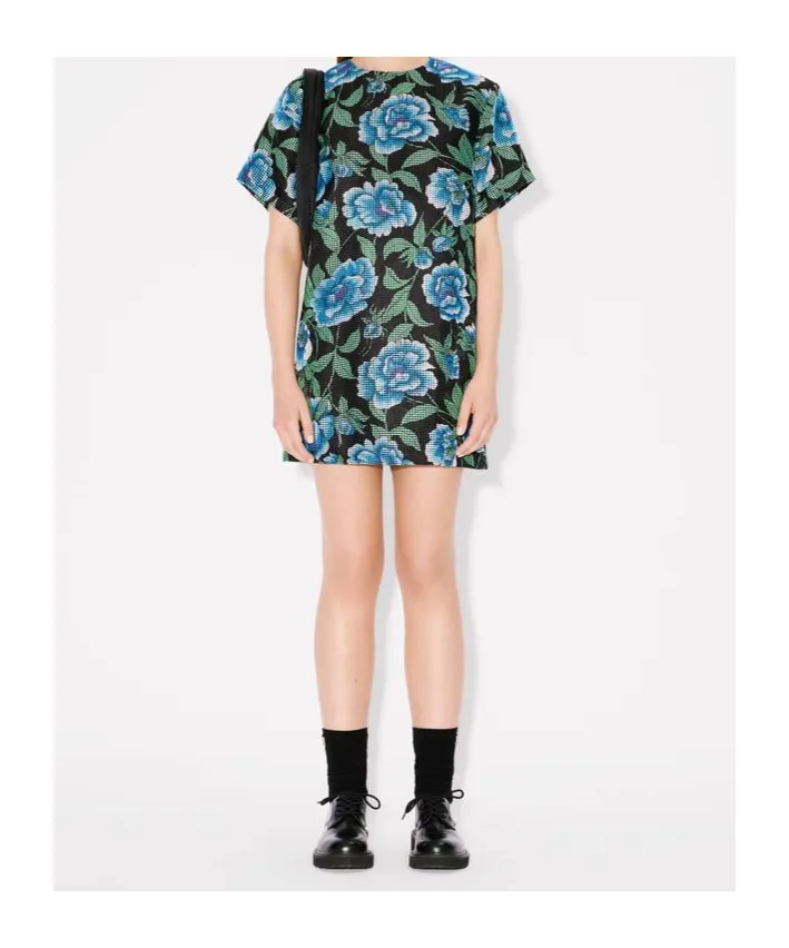 Kenzo Peonies Floral Pattern T-Shirt Dress