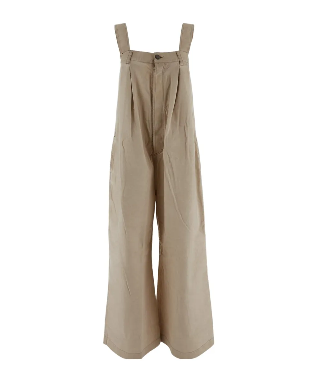 Pleated Overalls