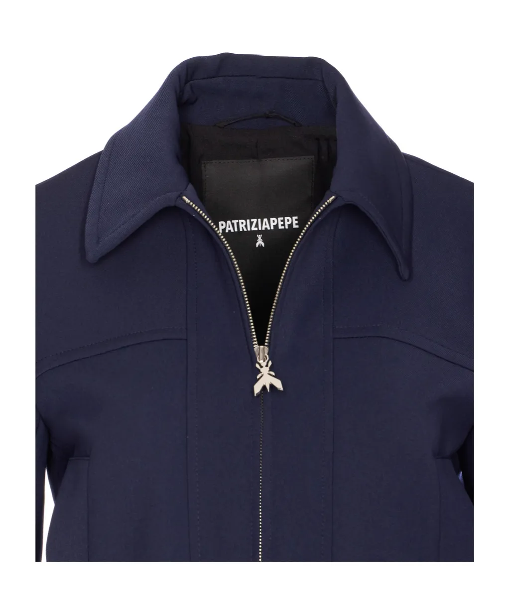 Patrizia Pepe Cropped Zip-Up Coat