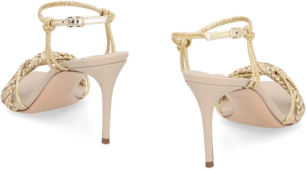 Casadei Ankle Strap Interwoven Sandals