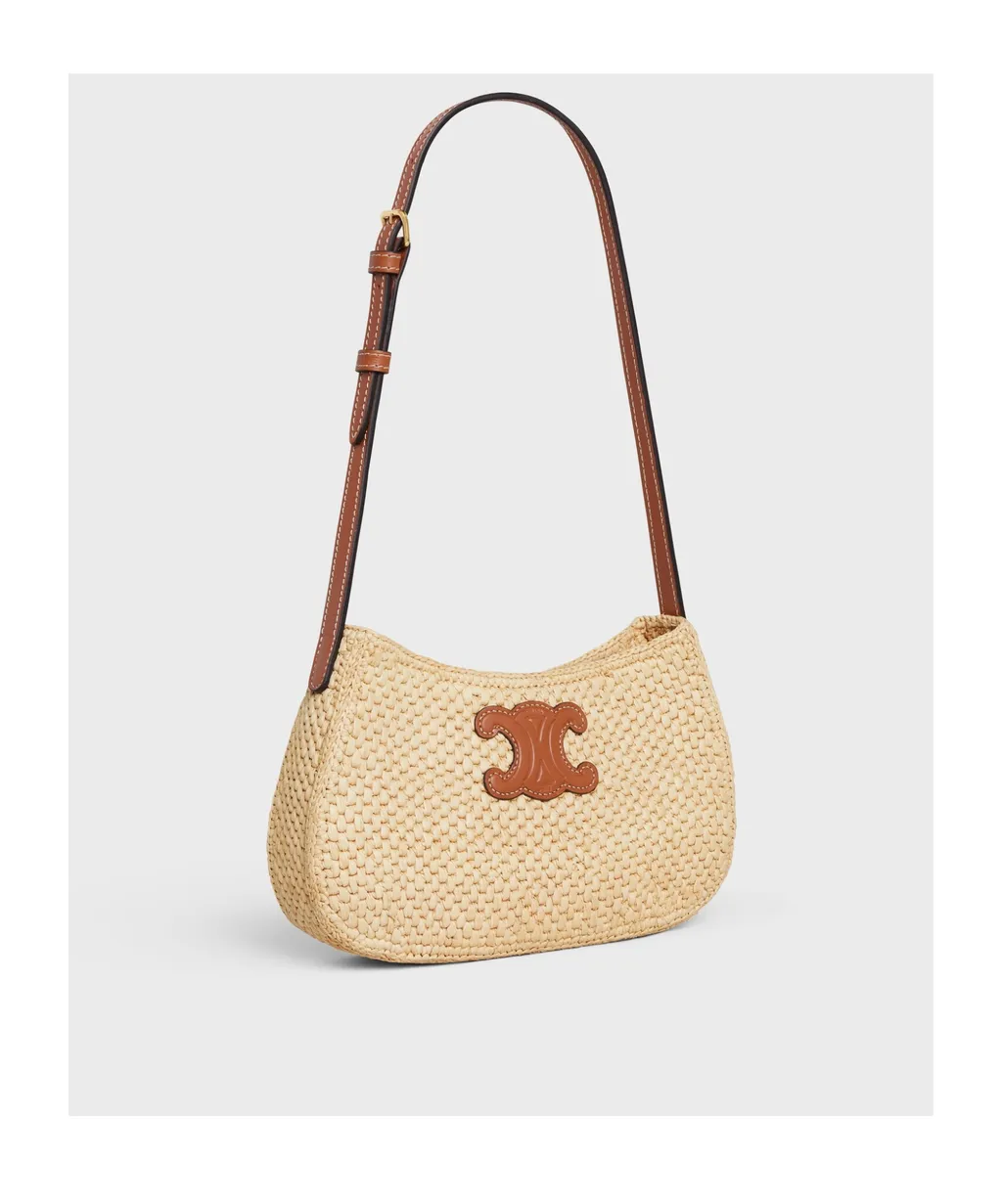 Medium Tilly Bag In Raffia And Calfskin