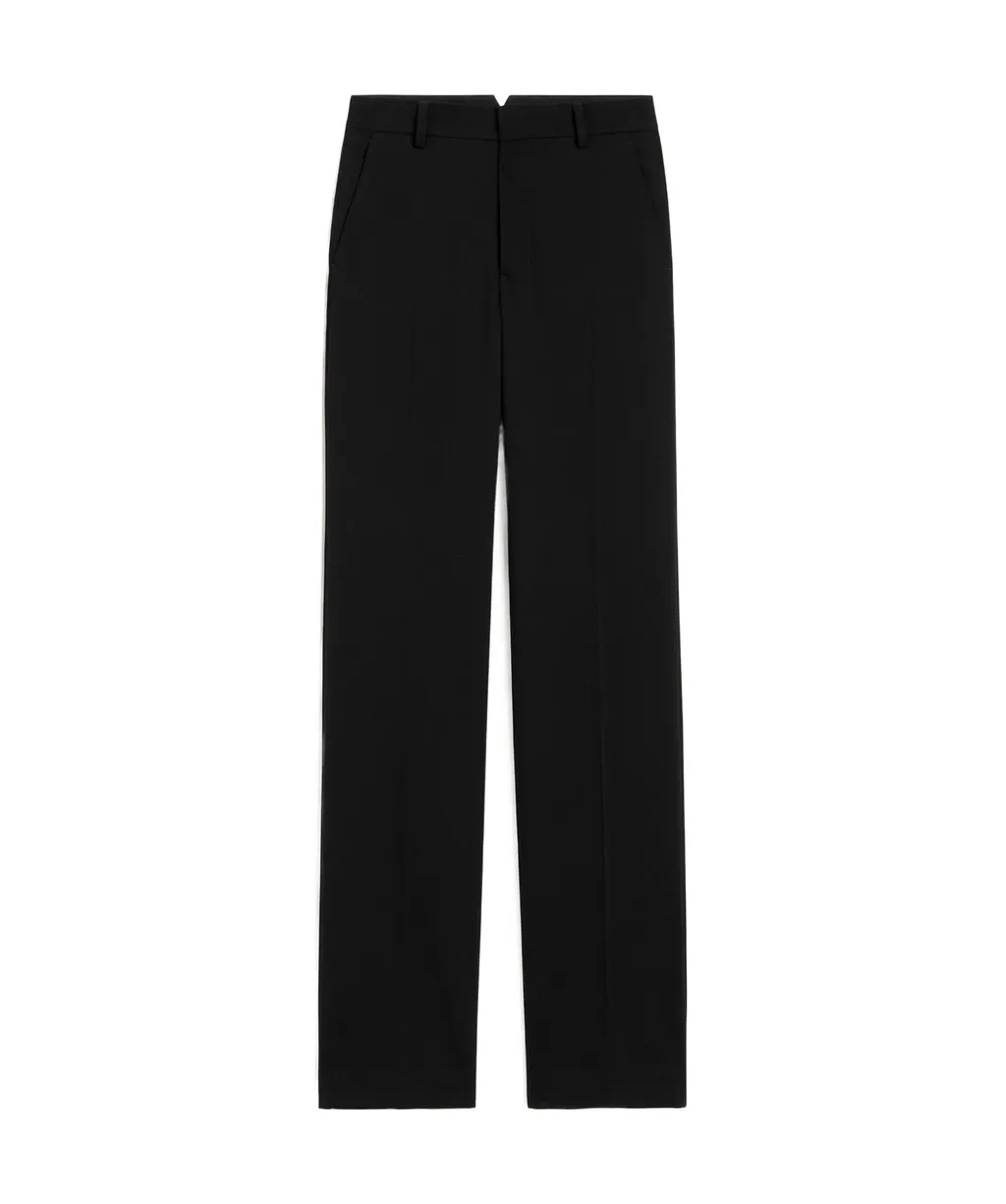 Straight Wool Casual Pants