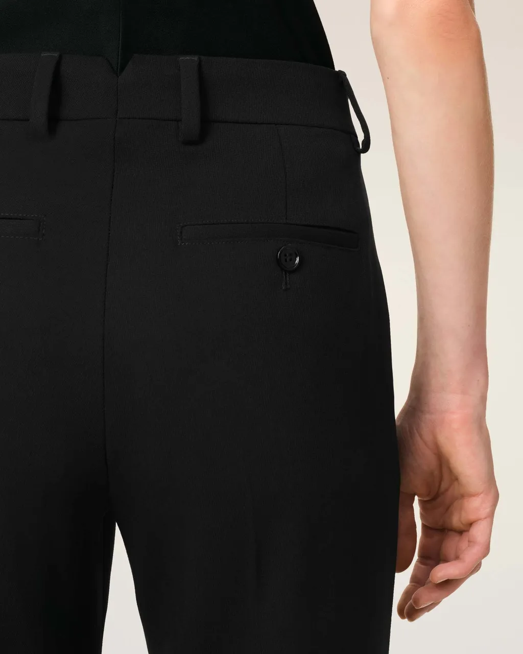 Straight Wool Casual Pants