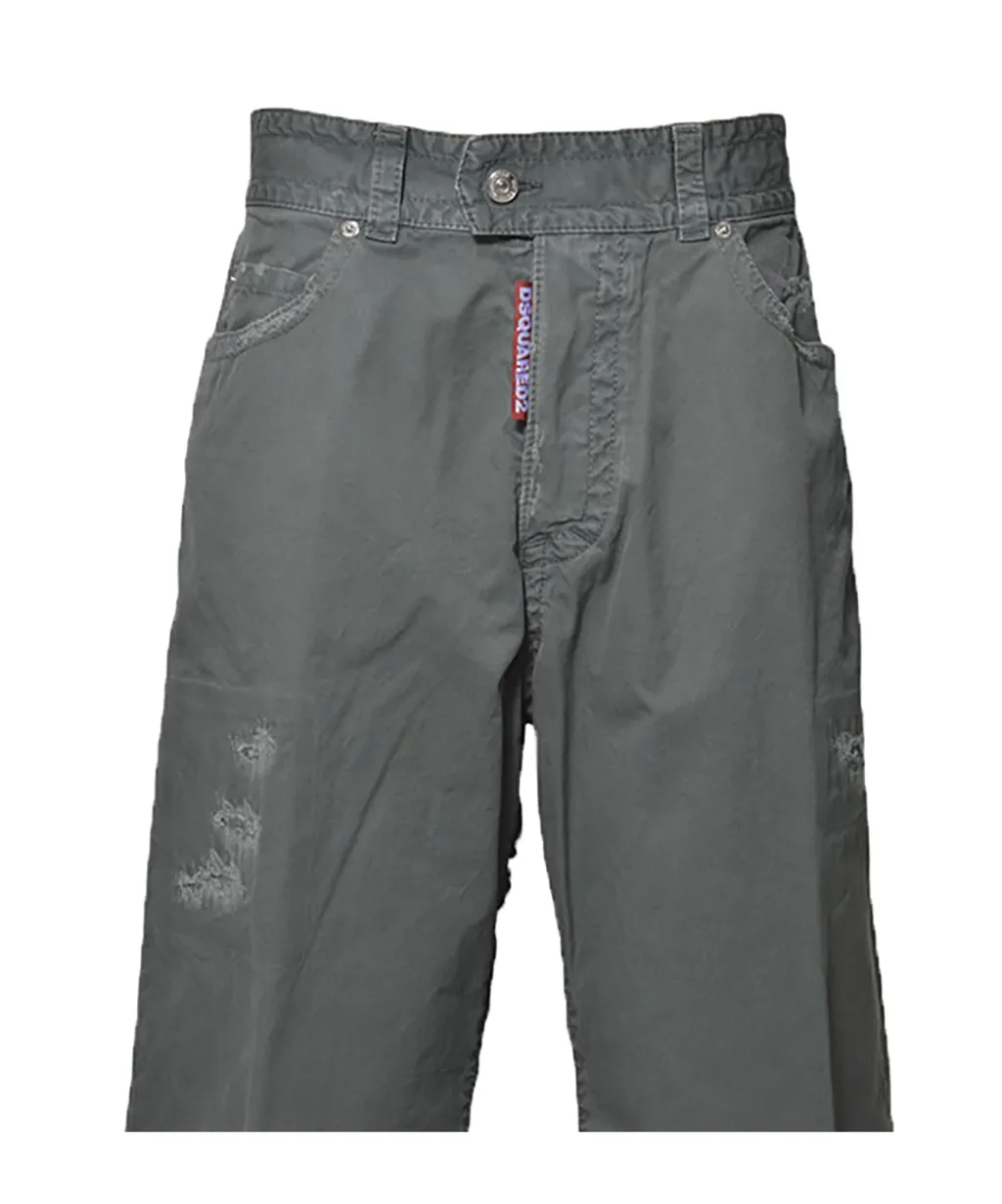 Dsquared2 Distressed Straight-Leg Trousers