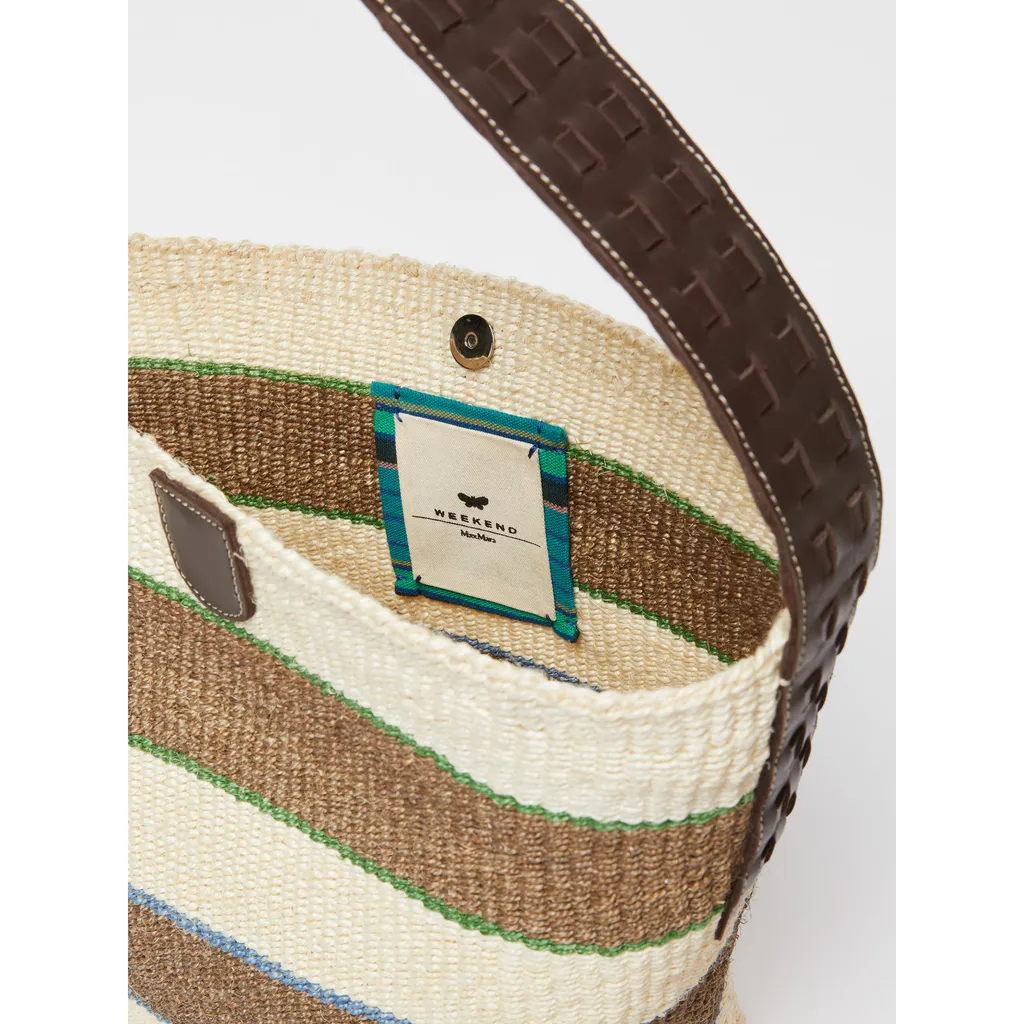 Natural Rope And Leather Bag