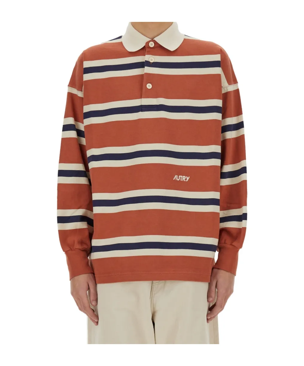 Autry Striped Rugby Polo Shirt