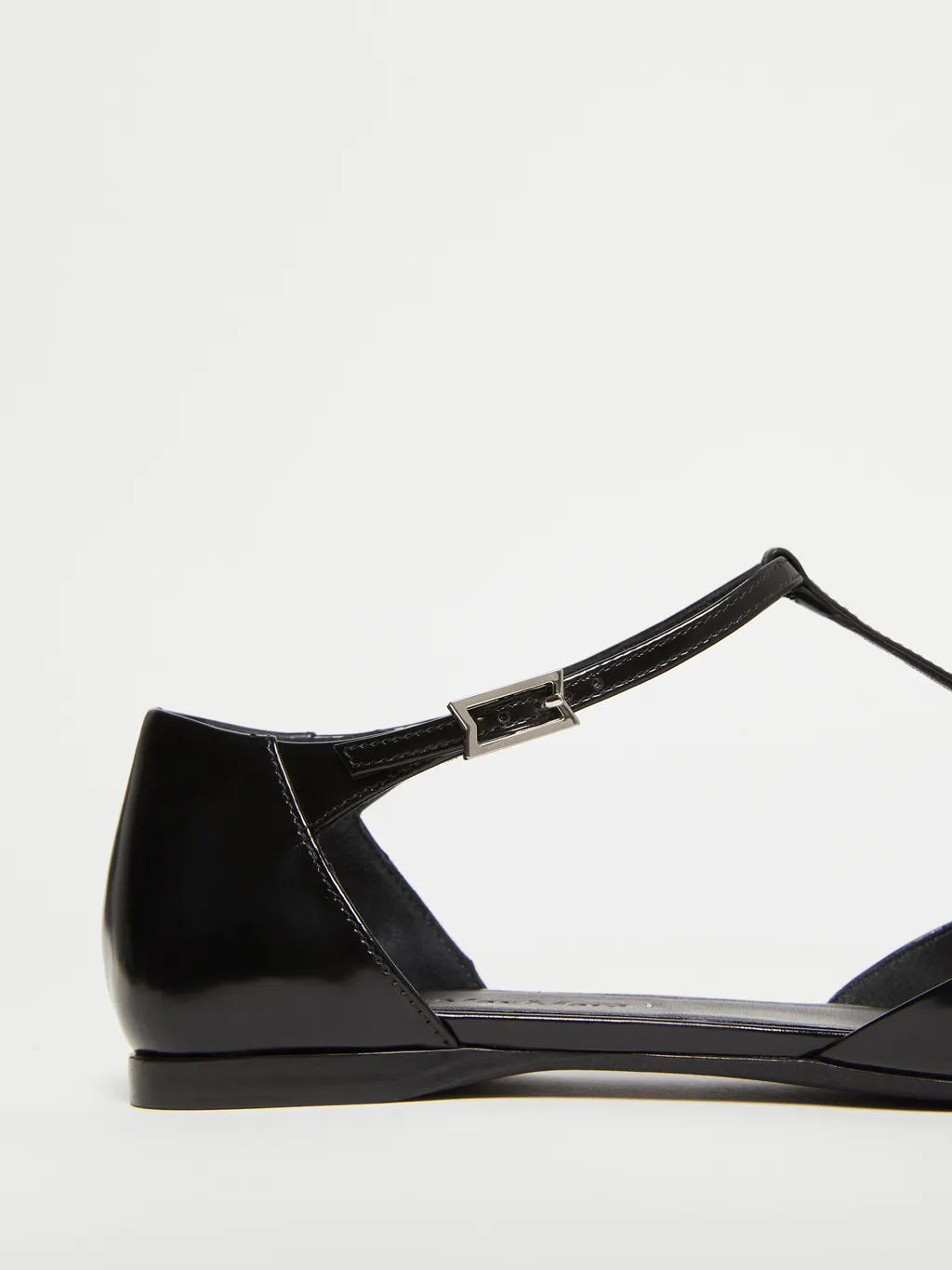 Buffed Leather Ballet Flats