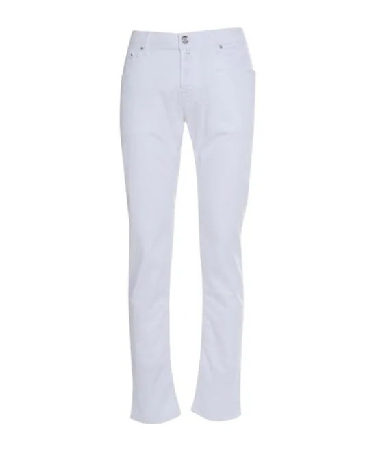 Jacob Cohen Nick Logo Patch Straight-Leg Trousers