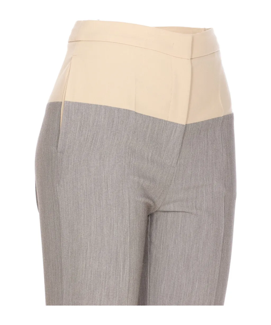 Patrizia Pepe Two-Tone Straight Pants