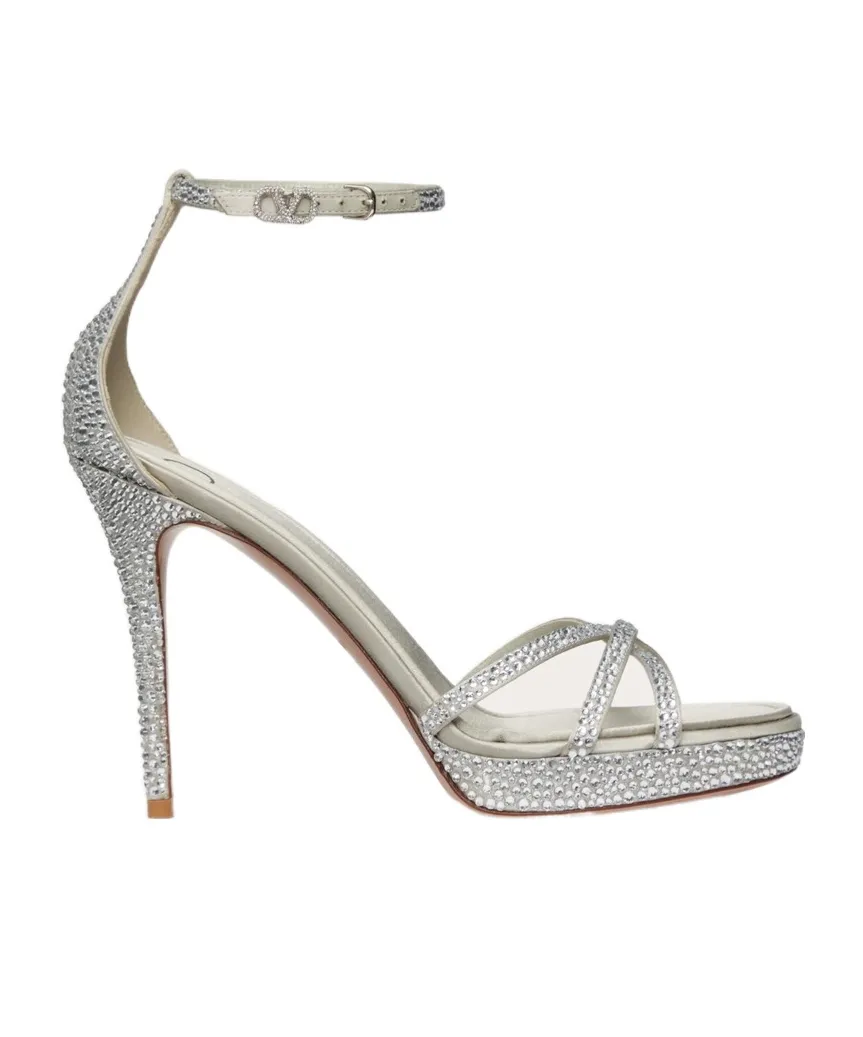 Valentino Eveninglam Embellished Platform Sandals
