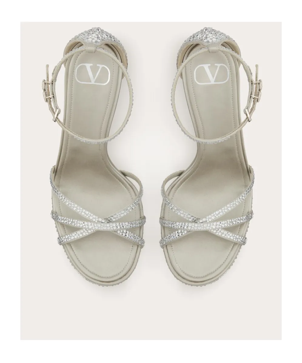 Valentino Eveninglam Embellished Platform Sandals