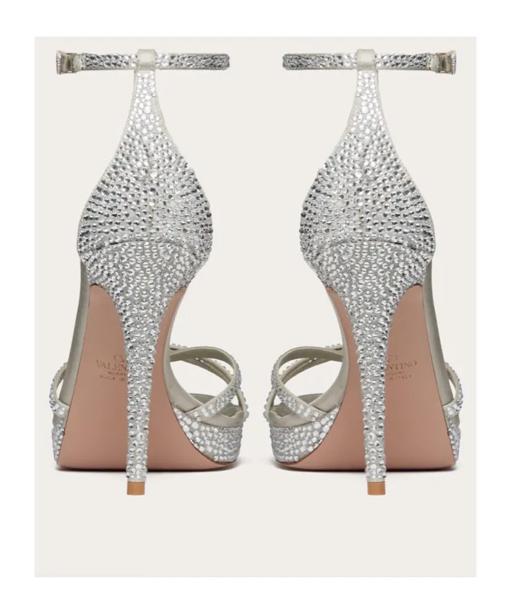 Valentino Eveninglam Embellished Platform Sandals