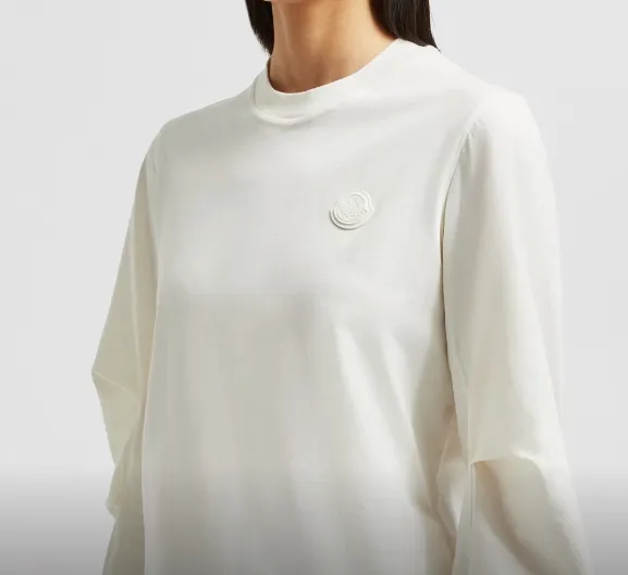 Cotton Pleated Sleeve T-Shirt