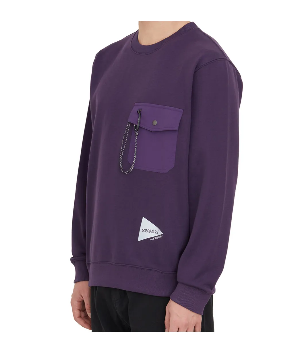 X And Wander Crewneck Pocket Sweatshirt