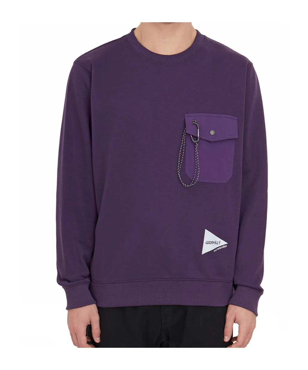 X And Wander Crewneck Pocket Sweatshirt