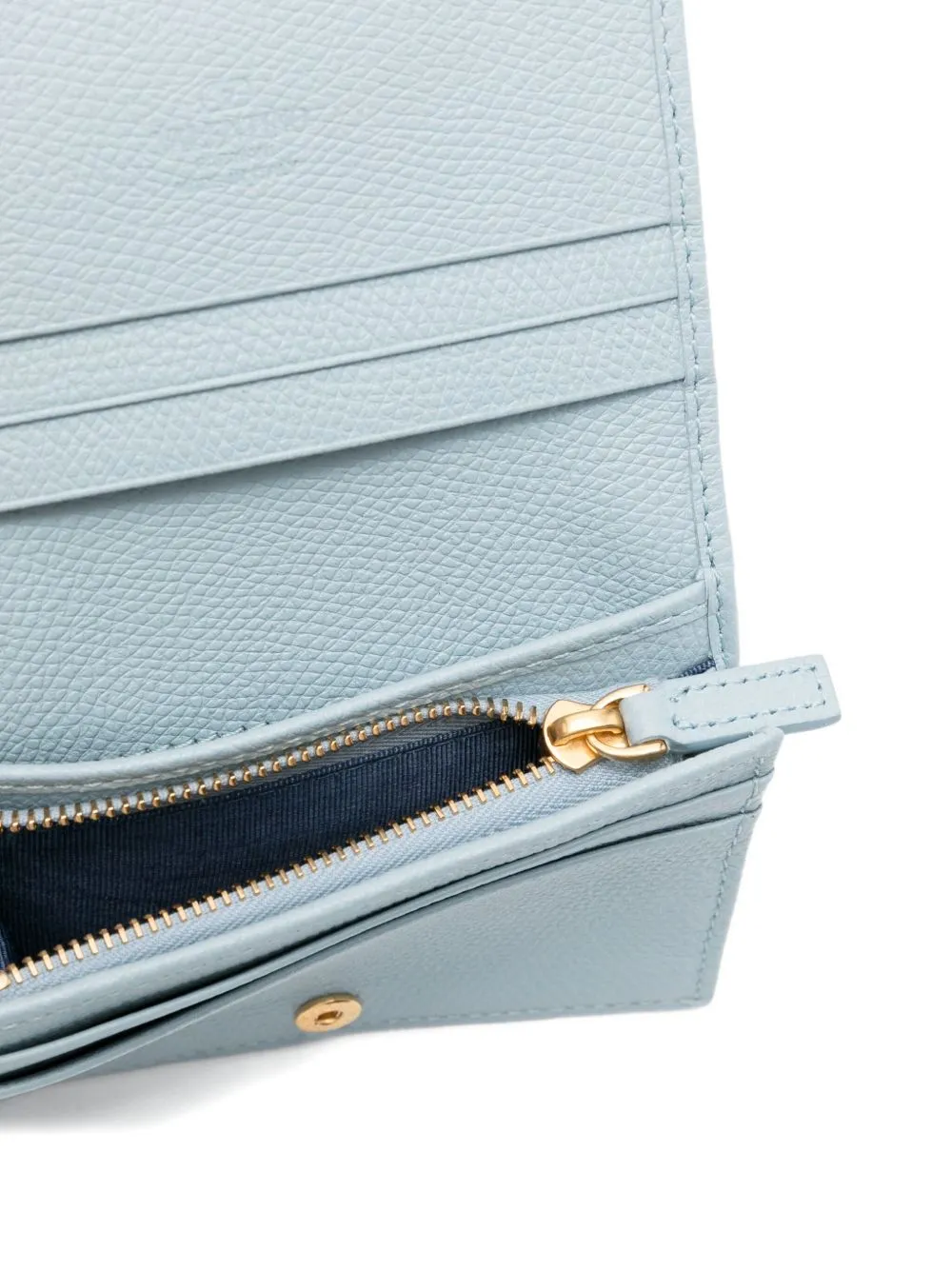 Grained Leather Logo Wallet