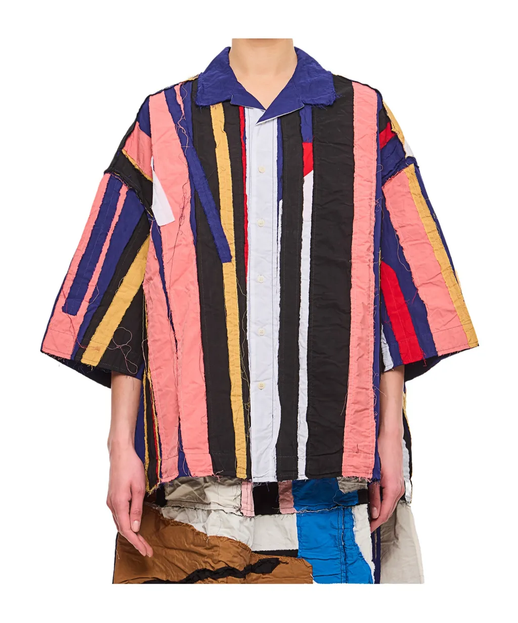 Striped Patchwork Shirt