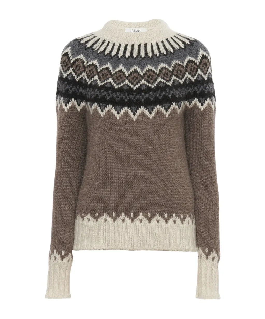 Chloé Mock-Neck Fitted Sweater