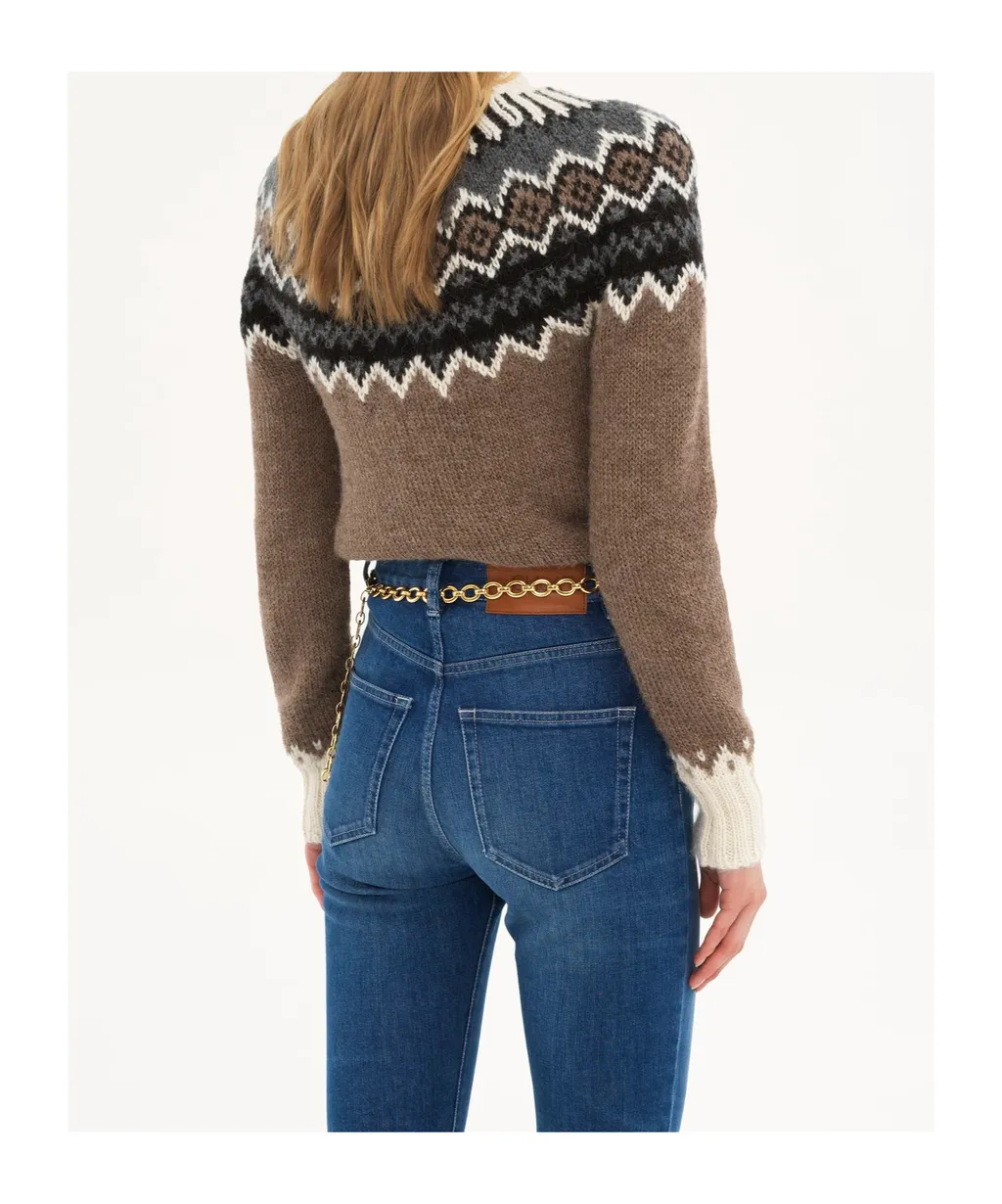 Chloé Mock-Neck Fitted Sweater