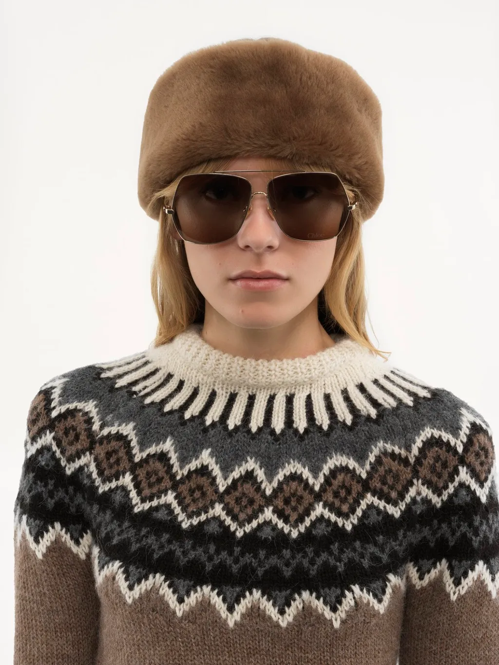 Chloé Mock-Neck Fitted Sweater