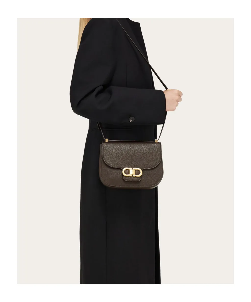 Ferragamo Gancini Double Buckle Crossbody Bag