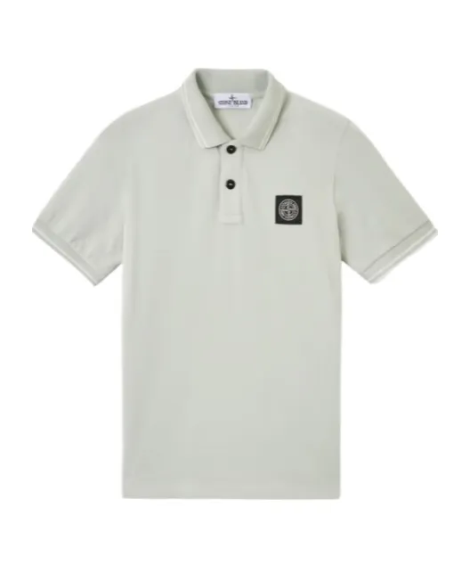 Stone Island Junior Compass-Badge Short Sleeved Polo Shirt