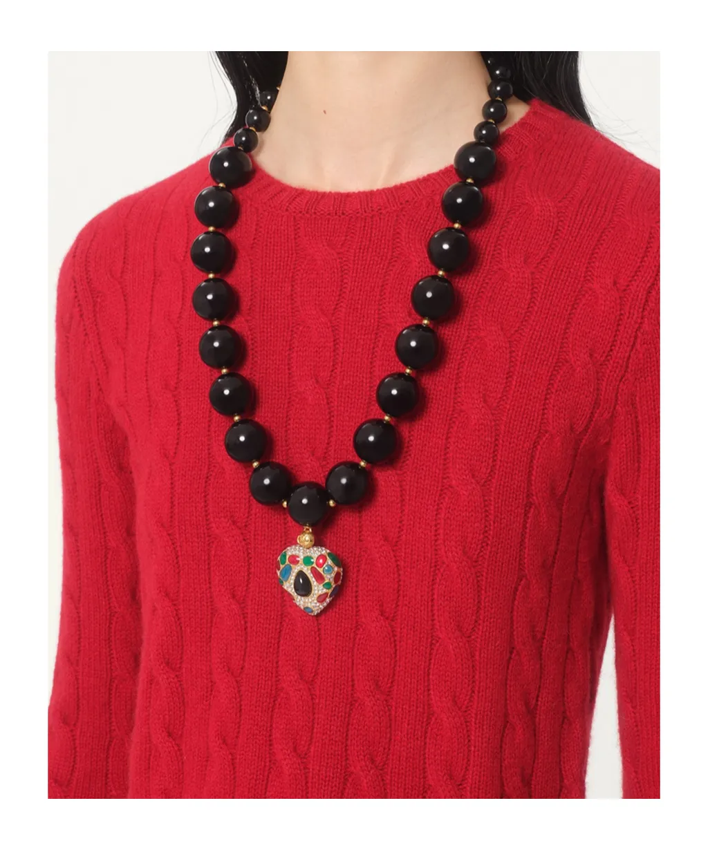 Coeur Royal Necklace In Metal, Resin, Enamel And Swarovski® Crystals