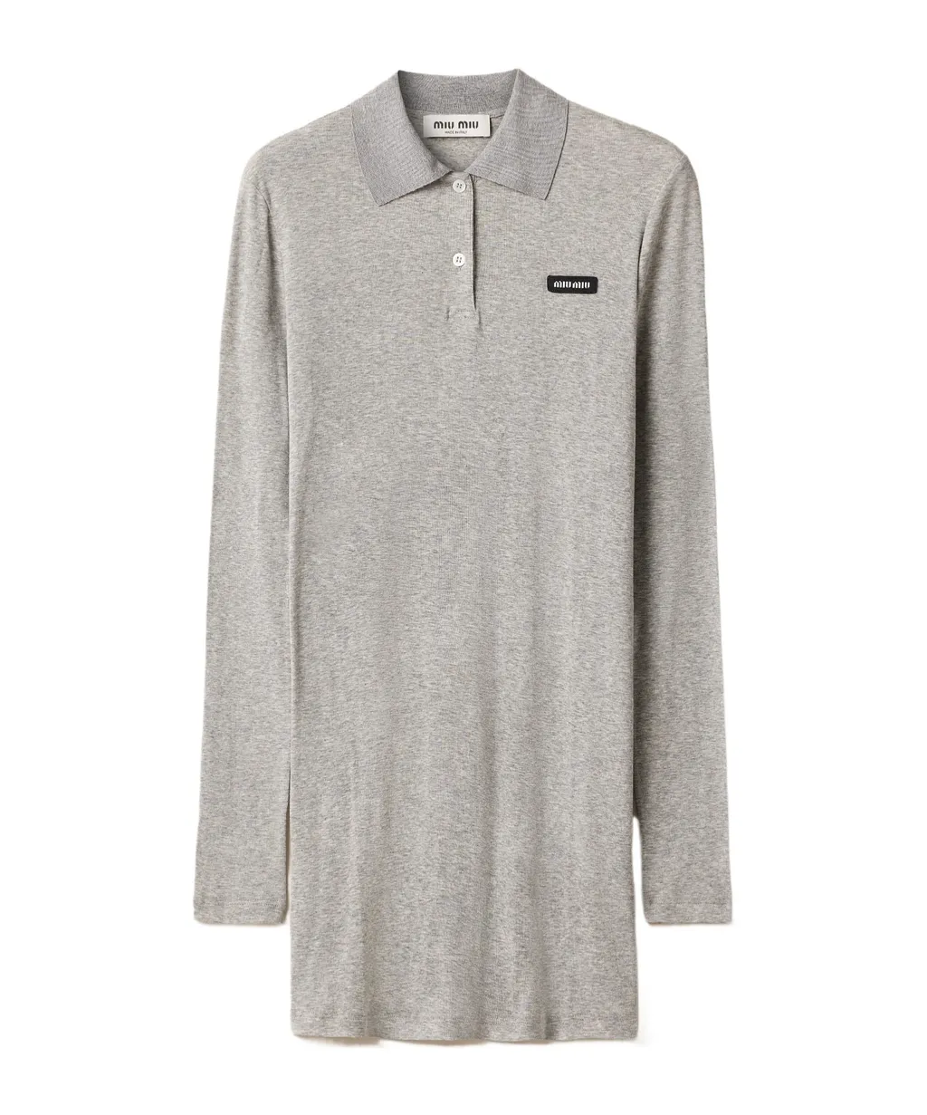 Ribbed Jersey Mini-Dress