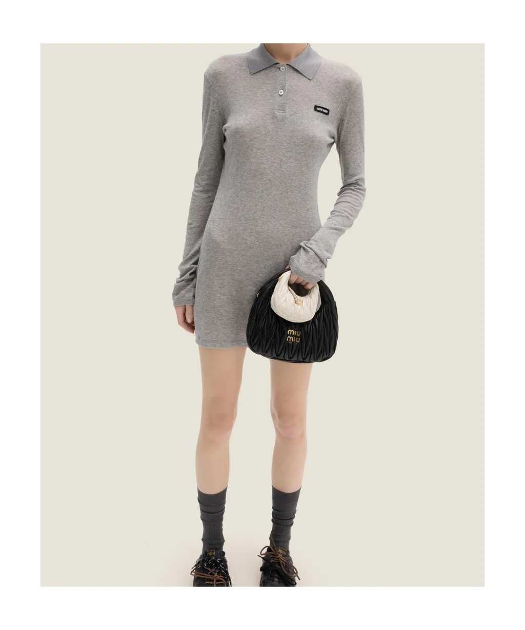 Ribbed Jersey Mini-Dress