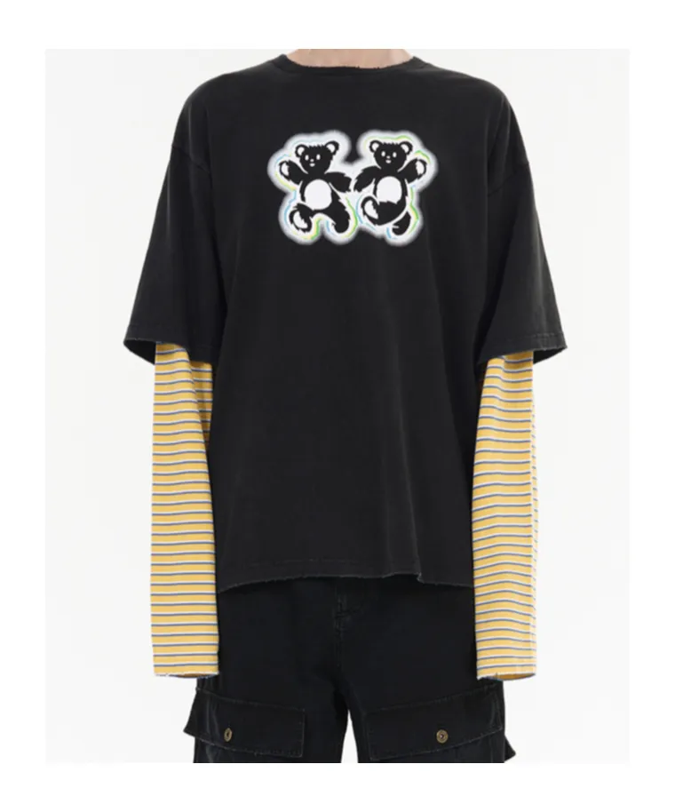 Teddy-Twins Layered T-Shirt