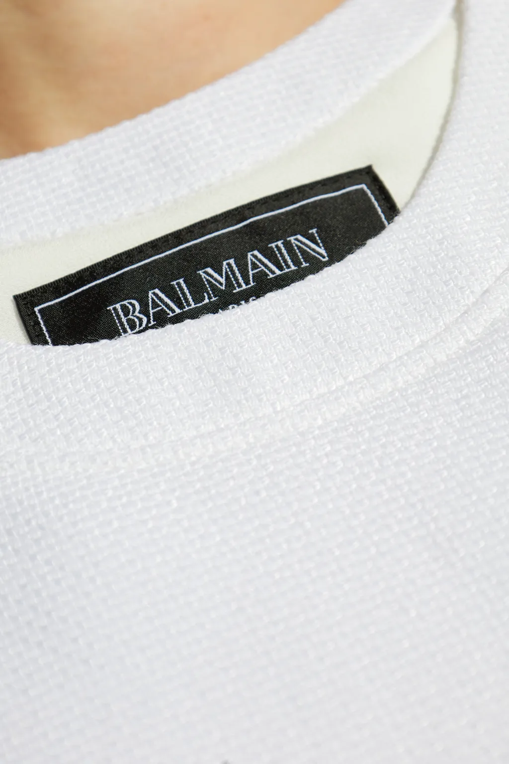 Balmain Sleeveless Pleated Mini Dress