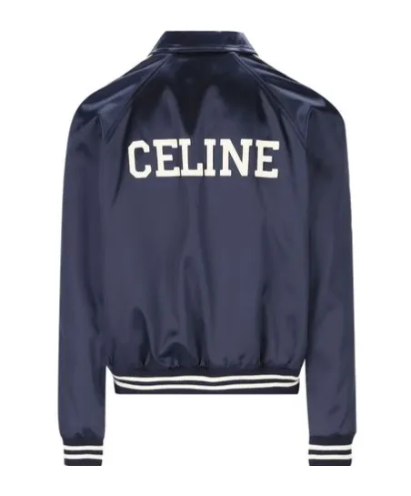 Celine Teddy Jacket In Satin Nylon