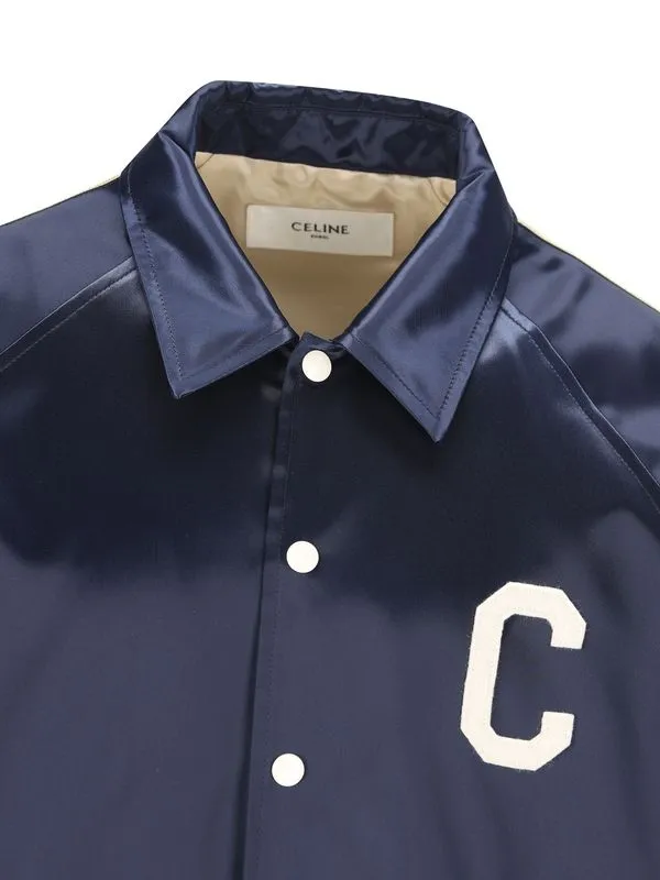 Celine Teddy Jacket In Satin Nylon
