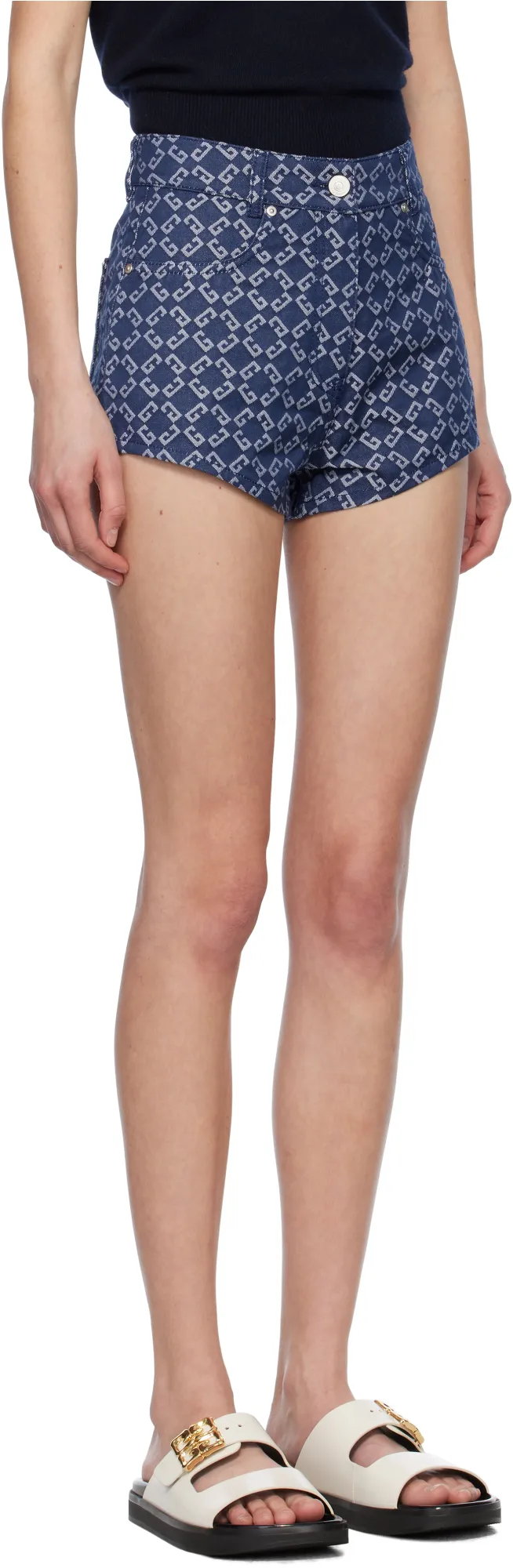 Givenchy Monogram Denim Shorts