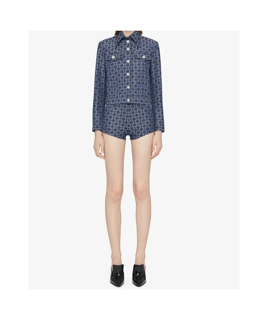 Givenchy Monogram Denim Shorts