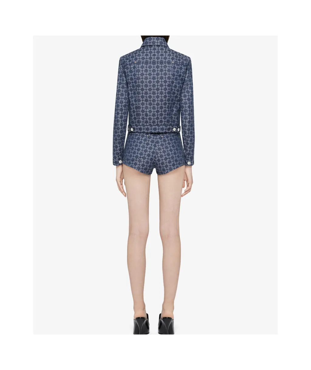 Givenchy Monogram Denim Shorts