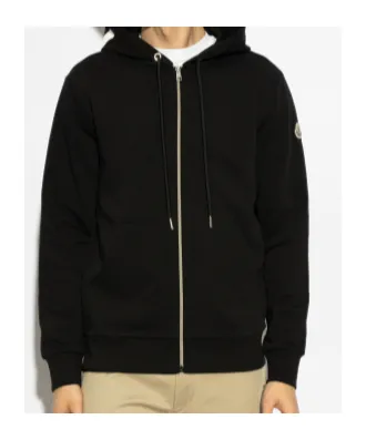 Moncler Zip-Up Hooded Cardigan