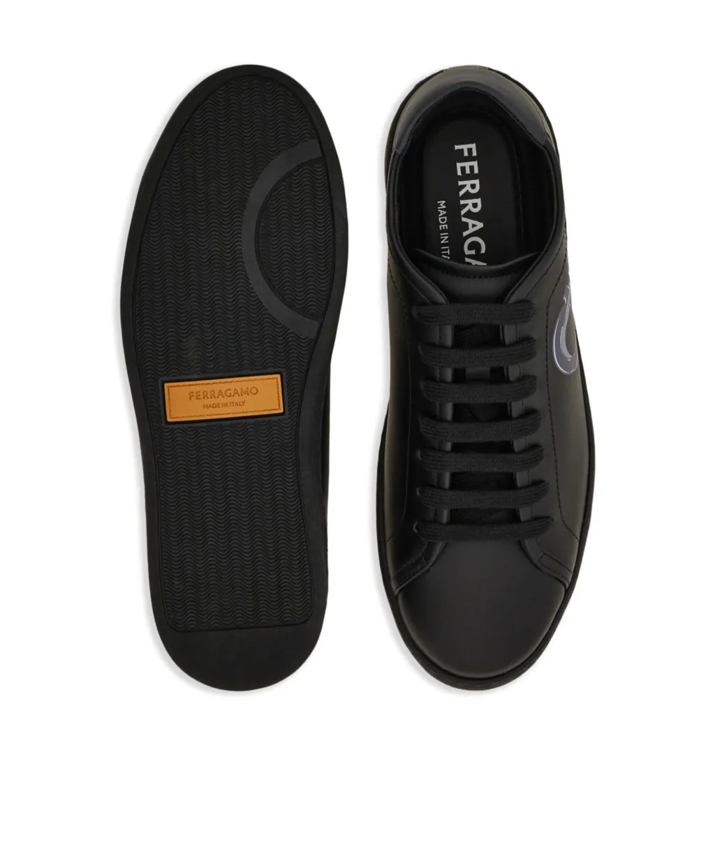Ferragamo Double Gancini Lace-Up Sneakers