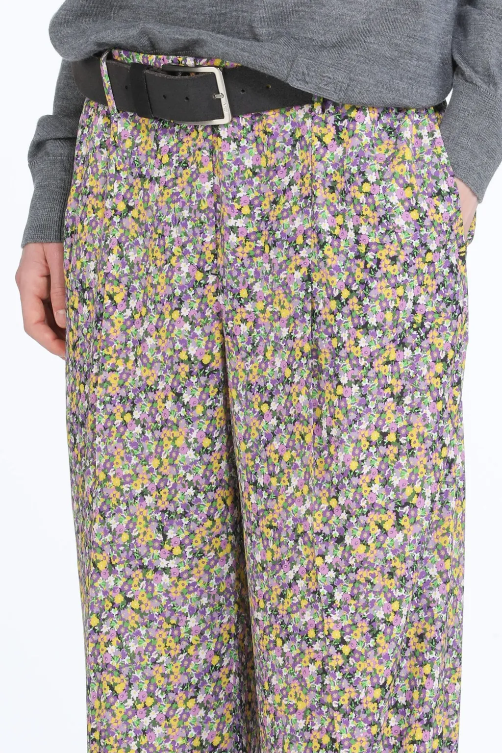 Floral-Print Straight-Leg Trousers