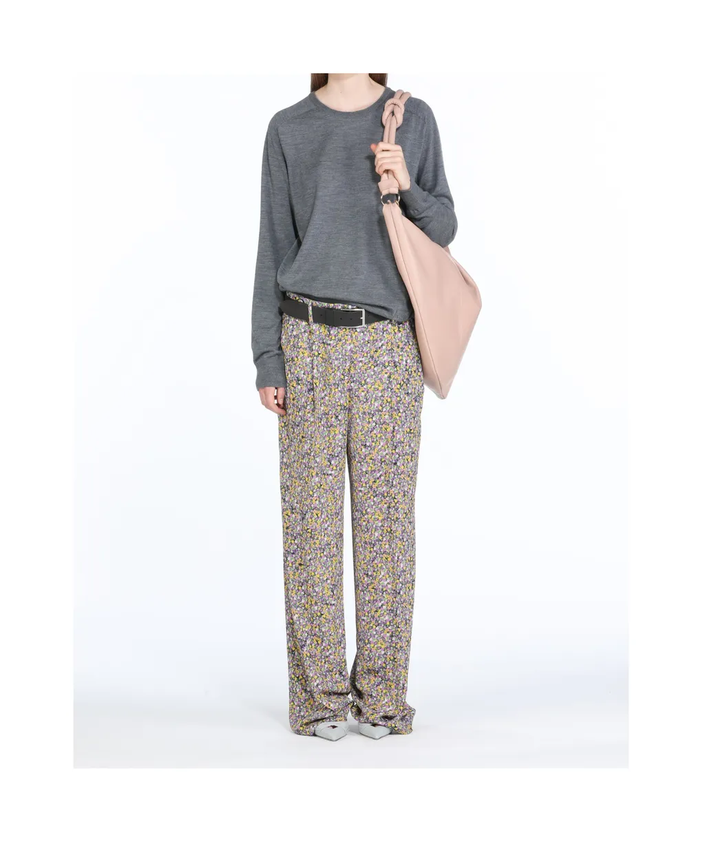 Floral-Print Straight-Leg Trousers