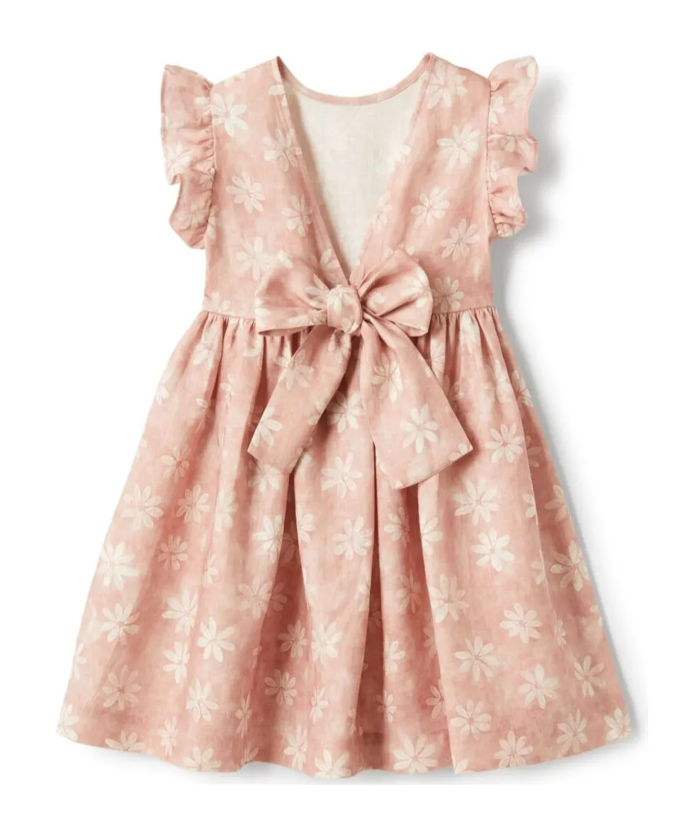 Il Gufo Bow Detailed Floral Dress
