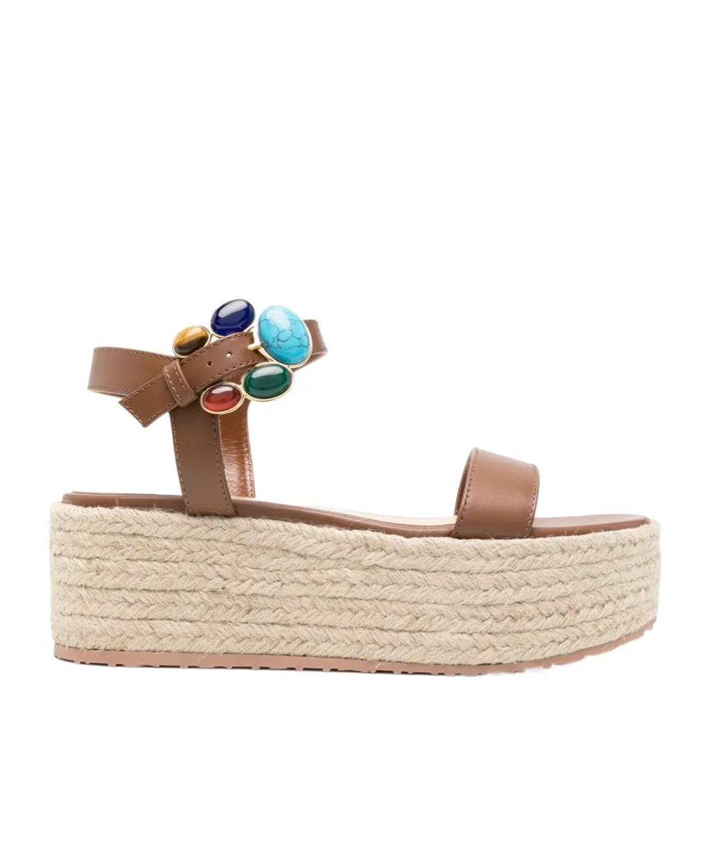 Straw Thick Sole Sandals