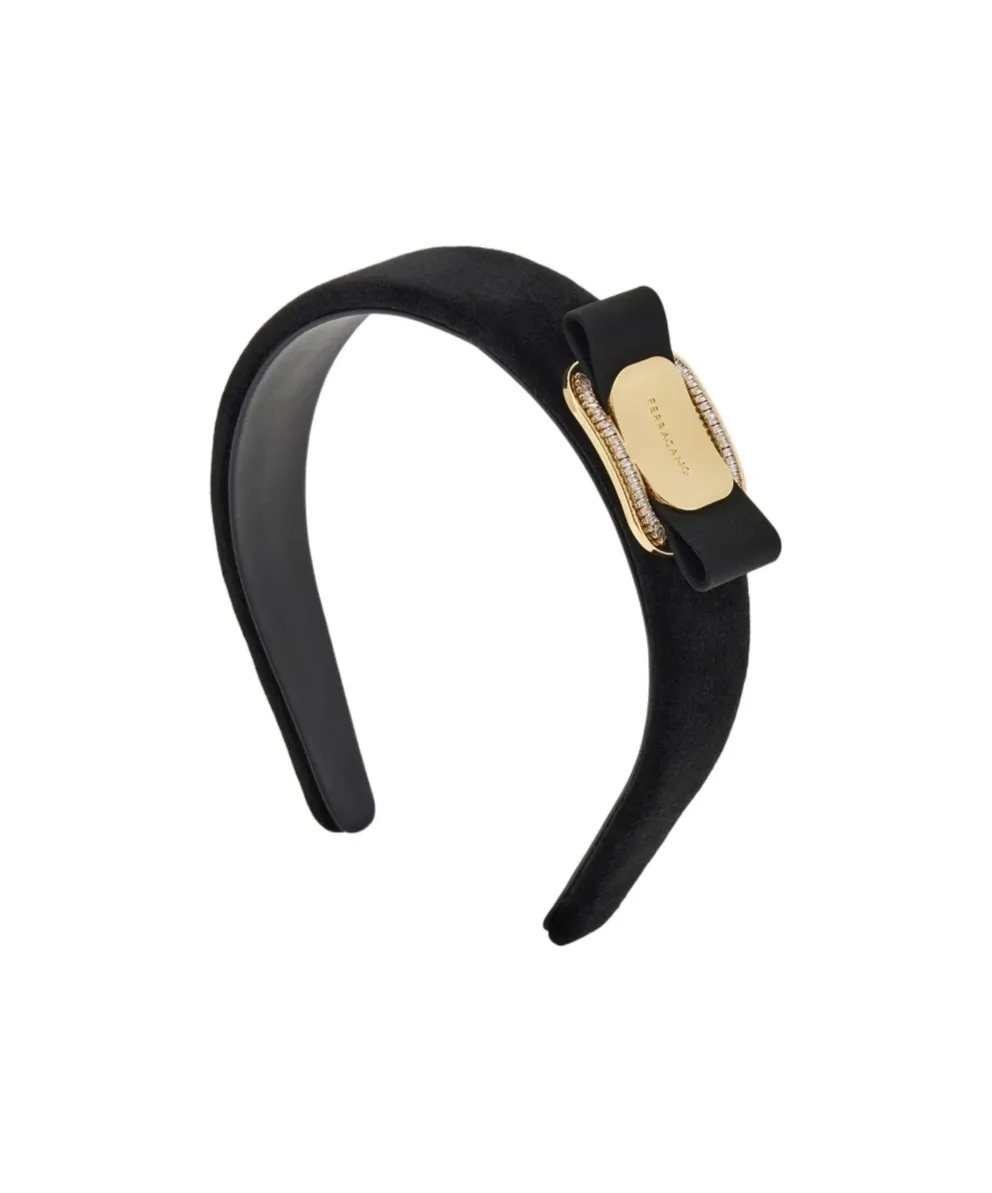 Ferragamo Bow Embellished Velvet Headband