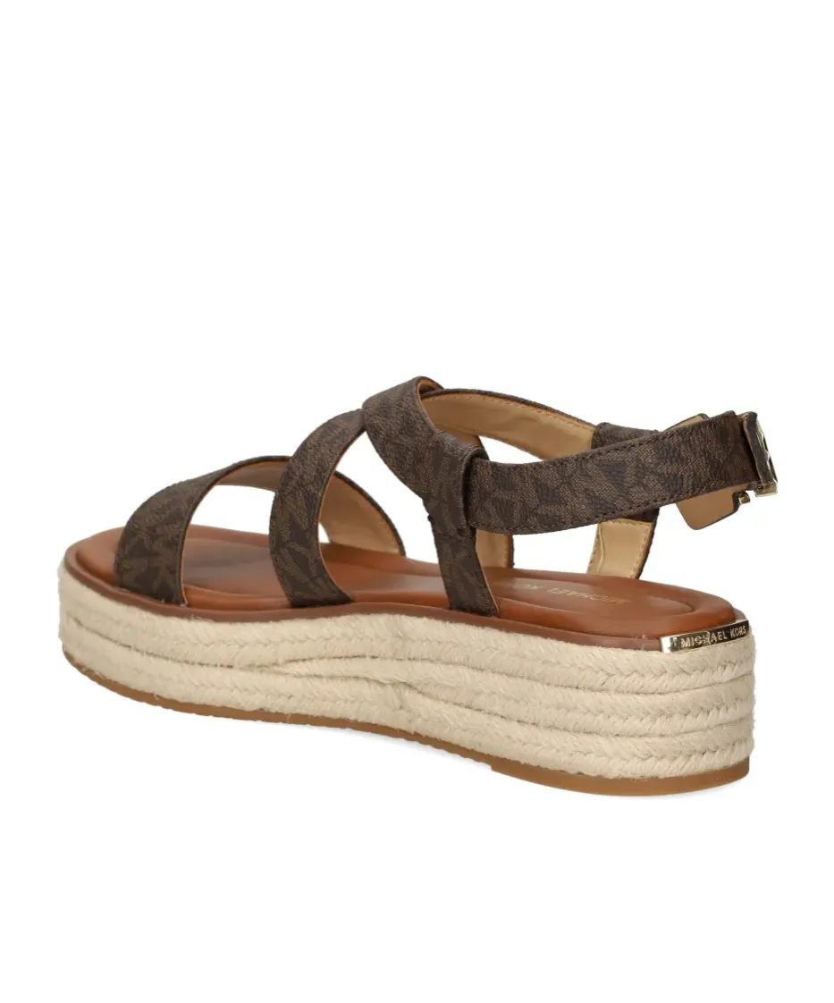 Michael Michael Kors Lynn Signature Logo Platform Espadrille Sandals