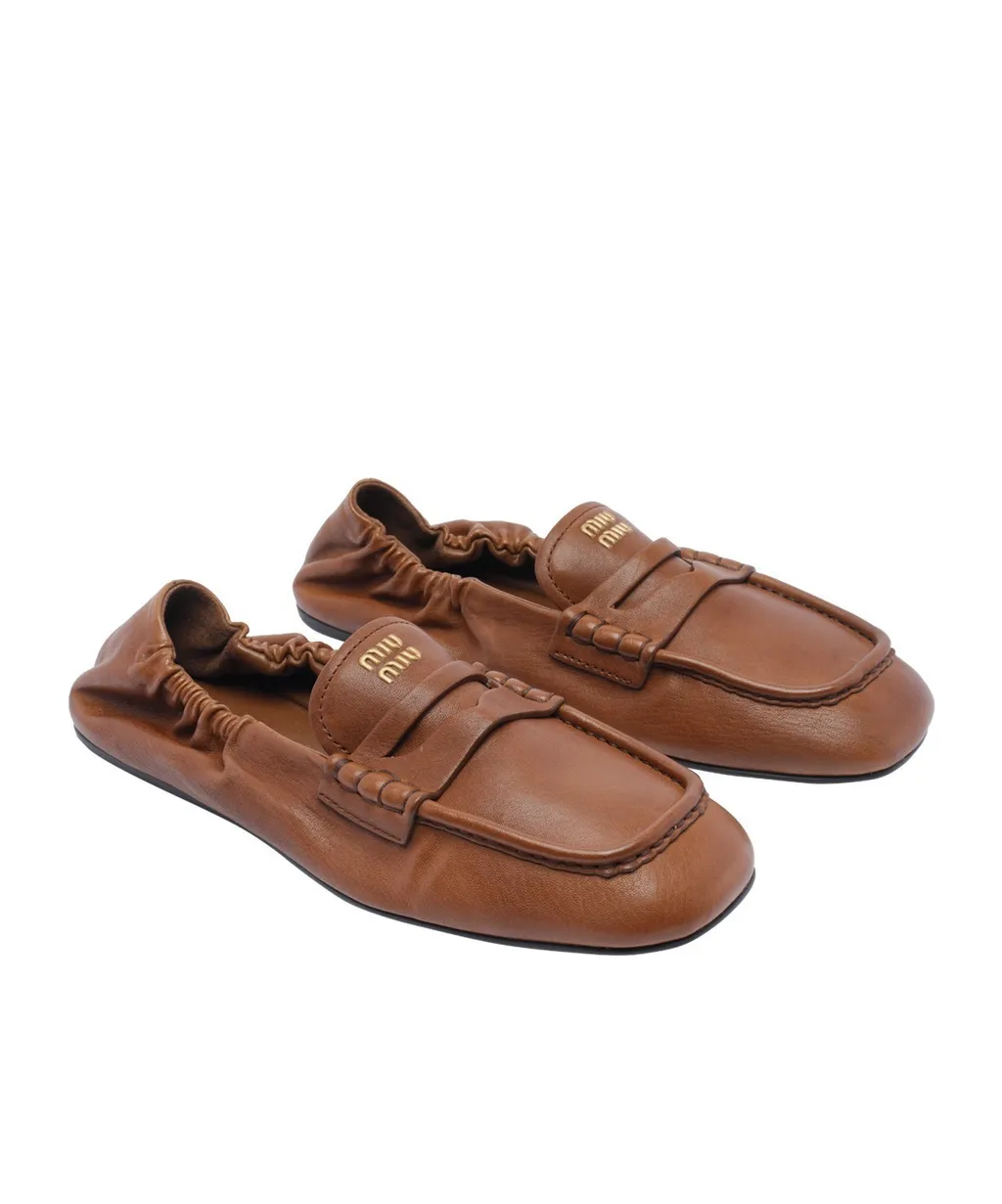 Miu Miu Square Toe Loafers