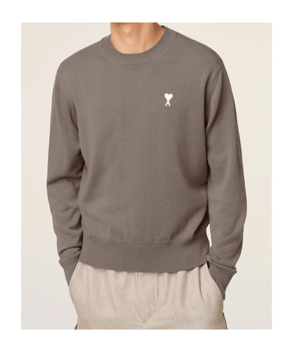 Ami Paris Logo-Embroidered Crewneck Jumper